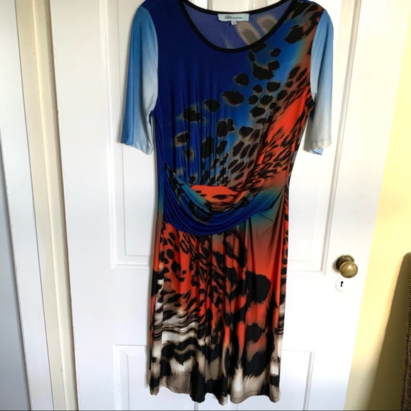 Blumarine Tiger Print Faux Wrap Dress - Picture 5 of 5